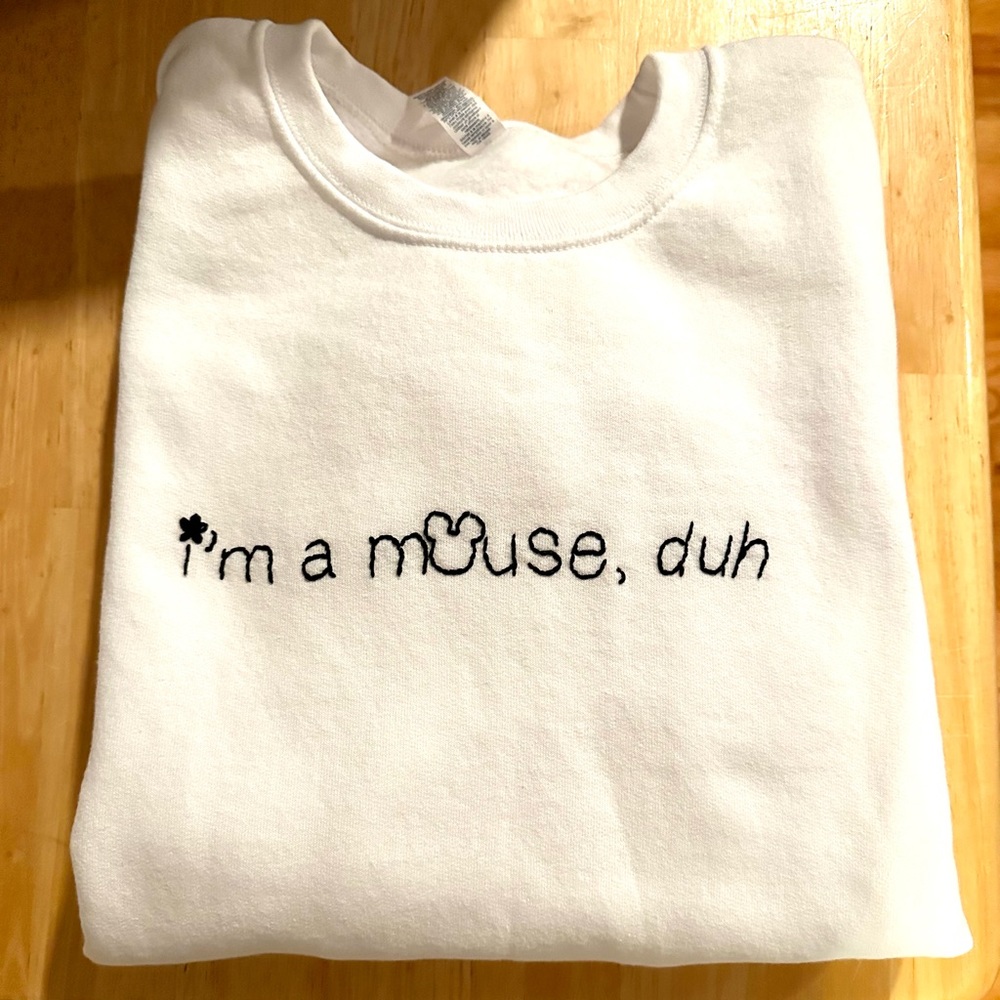 Hand embroidered sweatshirt